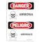 Signmission Safety Sign, OSHA Danger, 14" Height, Ammonia, Bilingual Spanish OS-DS-D-1014-VS-1027 - alternate 1